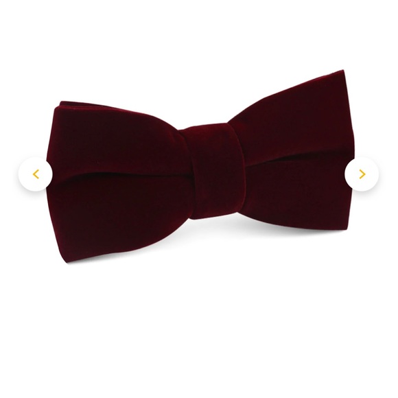 Burgundy mens bow pre-tied - Picture 4 of 7